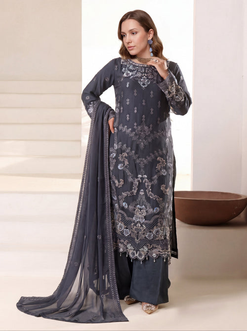 samara silk chiffon dress Semi-Stitched Chiffon Dresses Pakistan